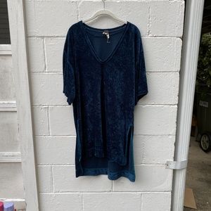Free People Velvet Dark Green Oversized Tunic